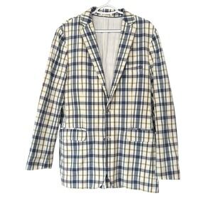 J. Crew Preppy 2 Button Sport Coat Blazer Jacket Men's Medium Ivy League Check